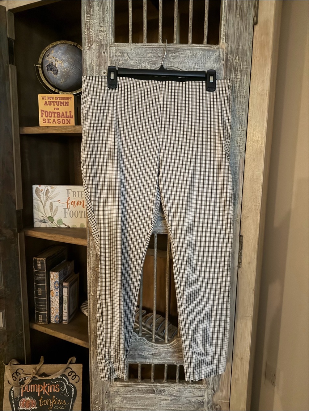 a new day Black and White Checked Dress Pants